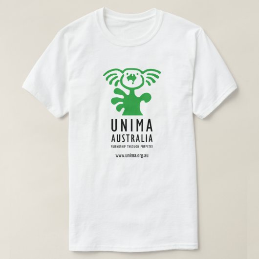 UNIMAオーストラリアメンズTシャツの白 Tシャツ (デザイン正面)