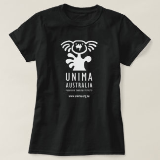UNIMAオーストラリアレディースTシャツの黒 Tシャツ
