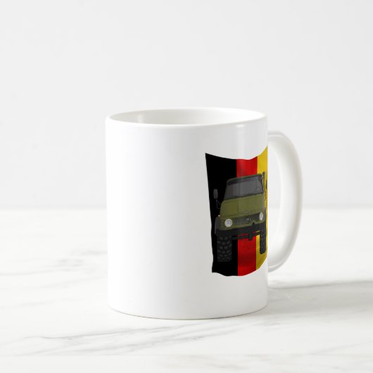 Unimogのドイツ人の旗 コーヒーマグカップ (正面右)