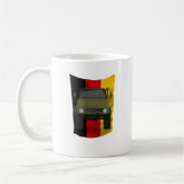 Unimogのドイツ人の旗 コーヒーマグカップ (左)
