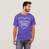 Uninspiring Disabled Person Lover Apparel friend Tシャツ (正面フル)