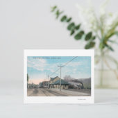 Union DepotLewistonのメイン通りビュー、ID ポストカード (スタンド正面)