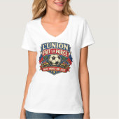 Union Fait La Force Haiti Soccer Haitian Motto  Tシャツ (正面)