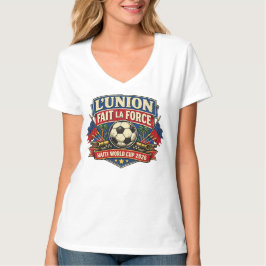 Union Fait La Force Haiti Soccer Haitian Motto  Tシャツ