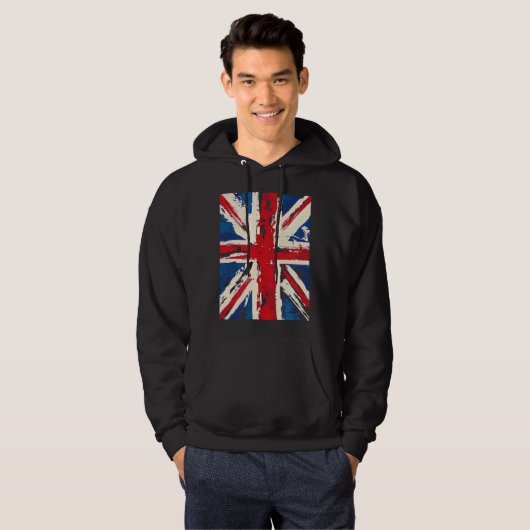 Union Jack British England United Kingdom Brushed  パーカ (正面フル)
