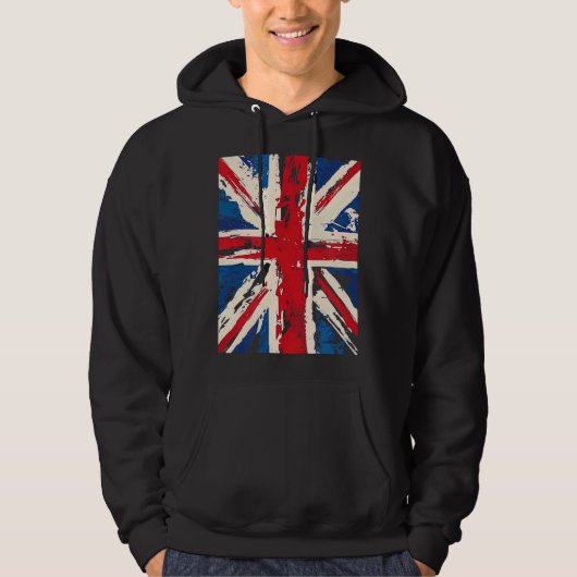 Union Jack British England United Kingdom Brushed パーカ (正面)