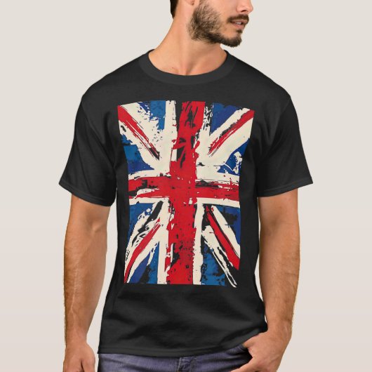 Union Jack British England United Kingdom Brushed  Tシャツ (正面)