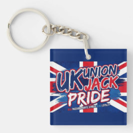 Union Jack British Flag Vintage Personalized キーホルダー