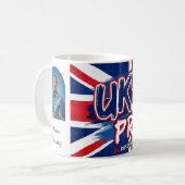 Union Jack British Flag Vintage Personalized コーヒーマグカップ (正面左)
