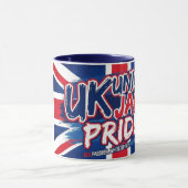 Union Jack British Flag Vintage Personalized マグカップ (中央)