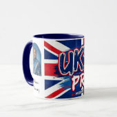 Union Jack British Flag Vintage Personalized マグカップ (正面左)