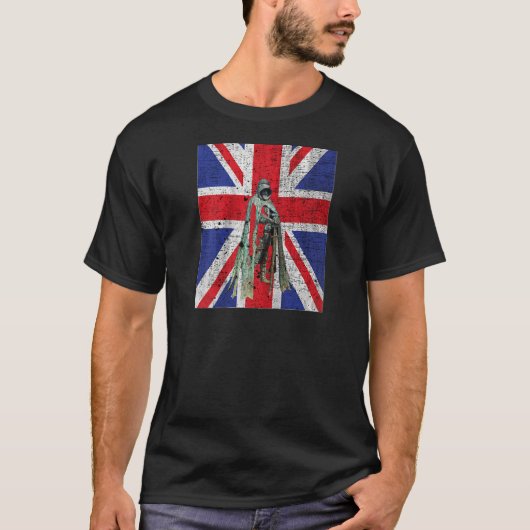 Union Jack Excalibur England United Kingdom Britis Tシャツ (正面)