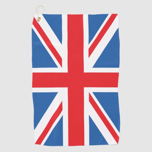 Union Jack/Flag Design ゴルフタオル (正面)