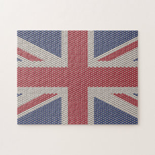 Union Jack Flag Fishnet Pattern Jigsaw Puzzle ジグソーパズル