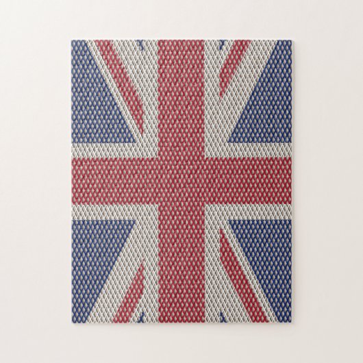 Union Jack Flag Fishnet Pattern Jigsaw Puzzle ジグソーパズル (縦)