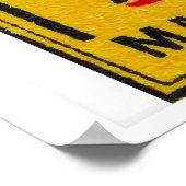 Union Jack Flag Matchbox Art Print, Swedish ポスター (角)