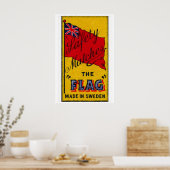 Union Jack Flag Matchbox Art Print, Swedish ポスター (キッチン)