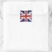Union jack flag sticker スクエアシール (バッグ)