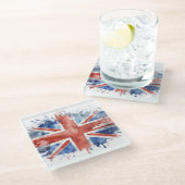 union jack glass coaster ガラスコースター (アングル)