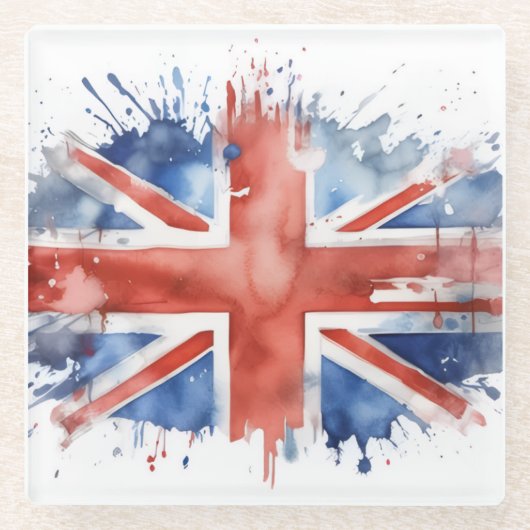 union jack glass coaster ガラスコースター (正面)