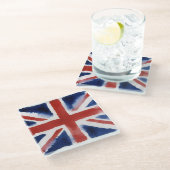 Union jack glass coaster ガラスコースター (アングル)