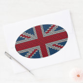 Union Jack Heart 楕円形シール (封筒)