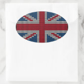 Union Jack Heart 楕円形シール (バッグ)
