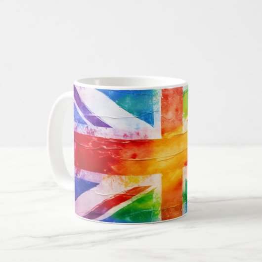 Union Jack Rainbow Mug コーヒーマグカップ (正面左)