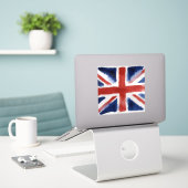 Union jack  vinyl sticker シール (デスク上のノートパソコン)
