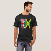 Union Jack With Jamaican Flag & British Caribbean Tシャツ (正面フル)