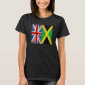Union Jack With Jamaican Flag & British Caribbean Tシャツ (正面)