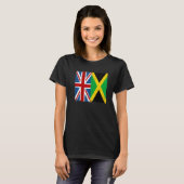 Union Jack With Jamaican Flag & British Caribbean Tシャツ (正面フル)
