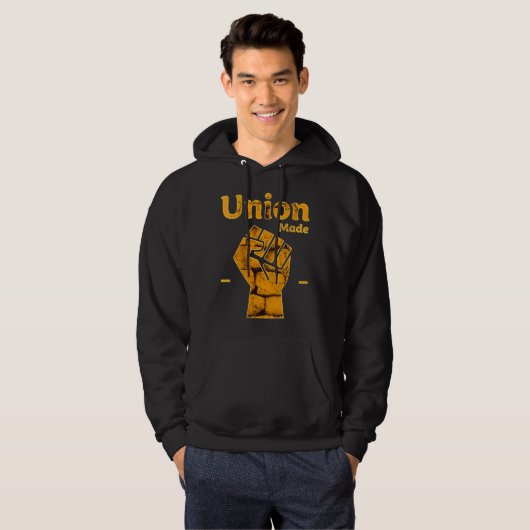 Union Made Worker Fist Labor Day Design パーカ (正面フル)