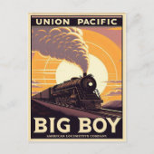 Union Pacific Big Boy Vintage Train  ポストカード (正面)