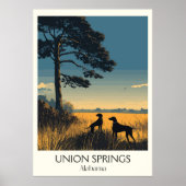 Union Springs Alabama Dogs Sunset ポスター (正面)