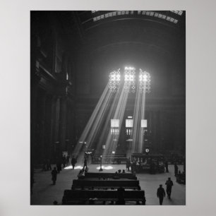 Union Station Waiting Room, 1943. Vintage Photo ポスター