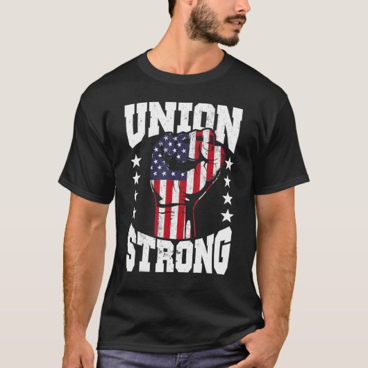 Union Strong Labor Day Women And Men Happy Labor D Tシャツ (正面)