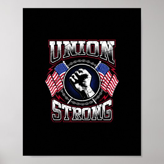 Union Strong Pro – 労働組合労働者の労働抗議 ポスター (正面)