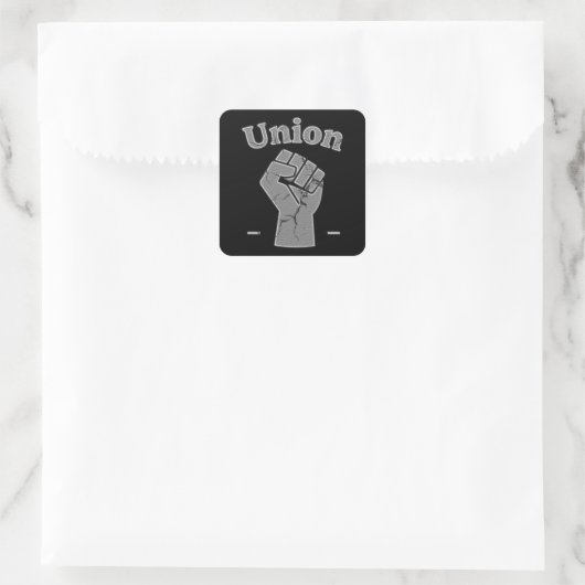 Union Strong Worker Fist Minimal Design スクエアシール (バッグ)