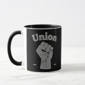 Union Strong Worker Fist Minimal Design マグカップ (左)