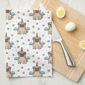 Unipugパターン キッチンタオル (四つ折り)
