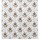 Unipugパターン シャワーカーテン (正面)