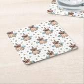 Unipugパターン スクエアペーパーコースター (アングル)