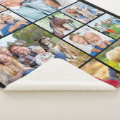 Unique 12 Photo Collage Minimal Cute Simple シェルパブランケット (3/4)