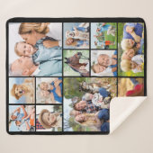 Unique 12 Photo Collage Minimal Cute Simple シェルパブランケット (正面(横))