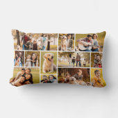 Unique 12 Photo Collage Minimalist Simple ランバークッション (正面)