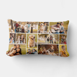 Unique 12 Photo Collage Minimalist Simple ランバークッション