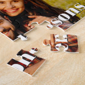 Unique 12 Photo Collage Name or Text ジグソーパズル (側面)