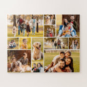 Unique 12 Photo Collage Simple ジグソーパズル (横)