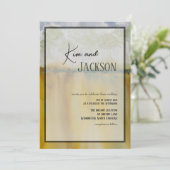 Unique Abstract Art Watercolor Wedding Invitation 招待状 (スタンド正面)